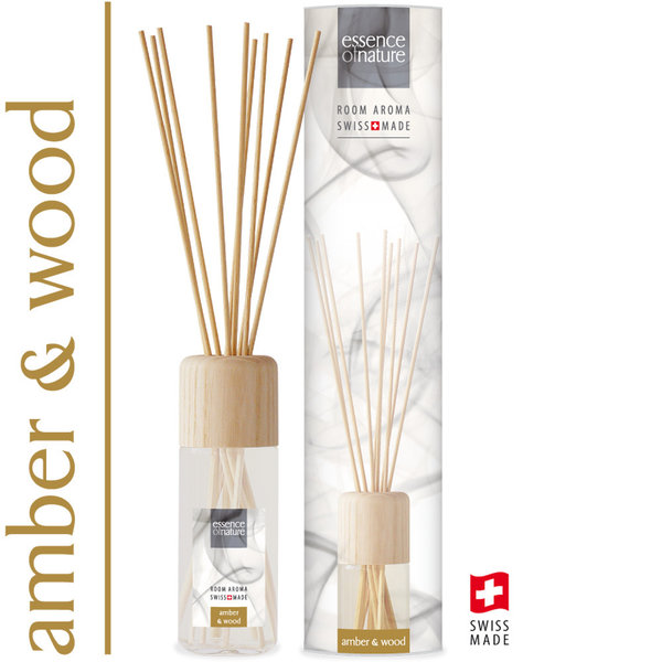 Essence of Nature Premium Room Aroma Sticks 100ml Amber + Wood